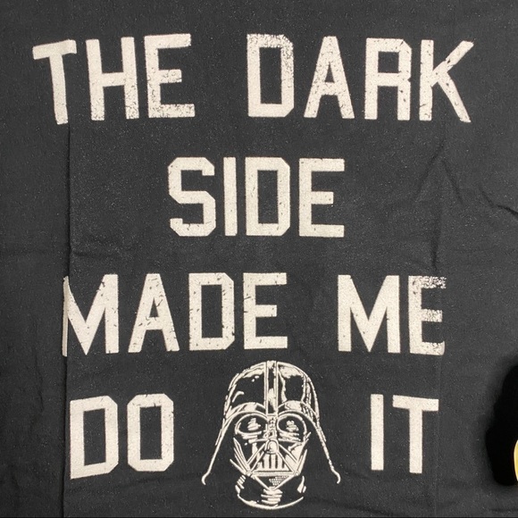 Star Wars Dark Side Made Me Do It Darth Vader Imperial Tee Shirt Juniors Medium - Picture 5 of 9